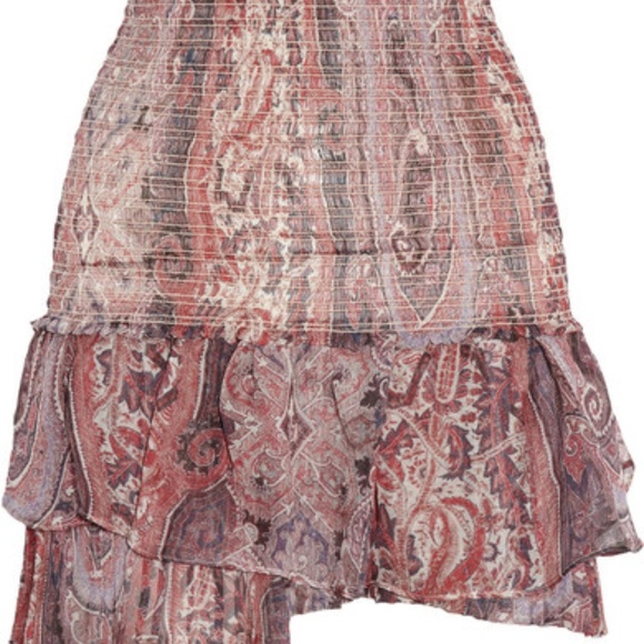 SOLD. Isabel Marant Silea Paisley Silk Mini Skirt - Picture 2 of 8